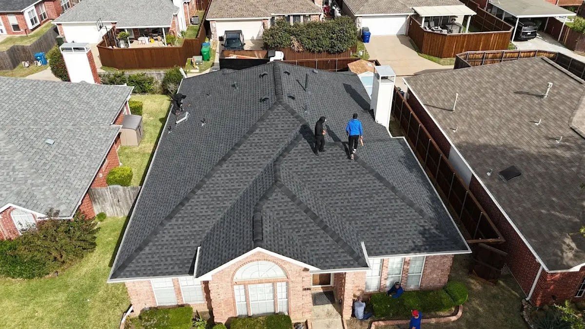 Slate & Tile Roof Repair work in progress on a Lennox property